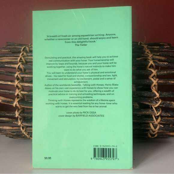 👛 (ANY 4/$20) Nonfiction Book: THINKING WITH HORSES, Author Henry Blake - Picture 2 of 4
